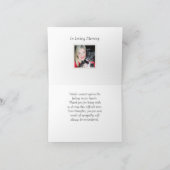 エレガントなブラックとゴールドの追悼感謝カード サンキューカード (内部)