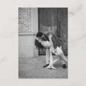 エレガントなブラックとホワイトのシンプルモダンウェディング エンクロージャーカード (裏面)