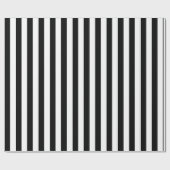 エレガントなブラックとホワイトのストライプ ラッピングペーパー (フラット)