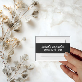 エレガントなブラックのウェディング ベリー バンド 招待状ベリーバンド