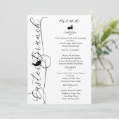 エレガントなブラックの渦巻きとウサギのイースターブランシュ メニュー (スタンド正面)