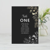 エレガントなブラックの結婚式席次表 (スタンド正面)