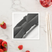 エレガントなブラックの蝶ネクタイの紙ナプキン スタンダードカクテルナプキン (インサイチュ)