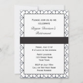 エレガントなブラックアンドホワイトのパーティー招待状 招待状 (正面)