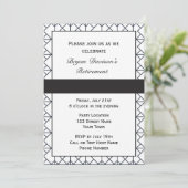 エレガントなブラックアンドホワイトのパーティー招待状 招待状 (スタンド正面)