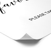 エレガントなブラックカリグラフィーのギフト ポスター (角)