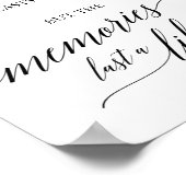 エレガントなブラックカリグラフィーの二日酔いとメモリーのサイン ポスター (角)