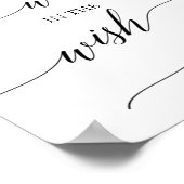 エレガントなブラックカリグラフィーウィッシュジャーの看板 ポスター (角)