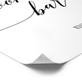 エレガントなブラックカリグラフィーココバサイン ポスター (角)