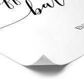 エレガントなブラックカリグラフィーコーヒーバーサイン ポスター (角)