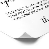 エレガントなブラックカリグラフィータイムカプセルサイン ポスター (角)