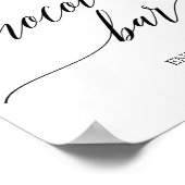 エレガントなブラックカリグラフィーホットチョコレートバーの看板 ポスター (角)