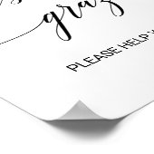 エレガントなブラックカリグラフィーレッツグラーズフードテーブル ポスター (角)