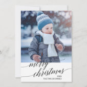 エレガントなブラックカリグラフィー年次総覧写真 シーズンカード (正面)