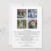 エレガントなブラックカリグラフィー年次総覧写真 シーズンカード (裏面)