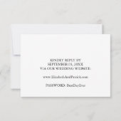 エレガントなブラックカリグラフィー ウェブサイト RSVP カード (裏面)