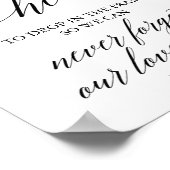 エレガントなブラックカリグラフィー ハートにサインを ポスター (角)