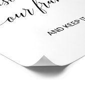 エレガントなブラックカリグラフィー　フレームにサインをお願いします ポスター (角)