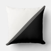 エレガントなブラックグレーとホワイト クッション (裏面)