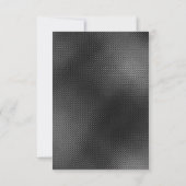 エレガントなブラックゴールドのエンボス加工 フローラル RSVP (裏面)