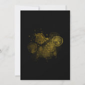 エレガントなブラックゴールドのクリスマスホリデーパーティー 招待状 (裏面)