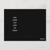 エレガントなブラックゴールドテニスラケット - 任意のテキストを追加 ポストカード (裏面)