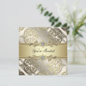 エレガントなブラックゴールドパーティー 招待状 (スタンド正面)