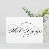 エレガントなブラックスクリプト お祝いの言葉 結婚サイン 招待状 (スタンド正面)