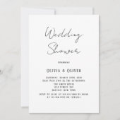 エレガントなブラックタイの結婚前パーティー招待状 招待状 (正面)