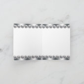 エレガントなブラックハイヒール靴の感謝カード サンキューカード (内部)