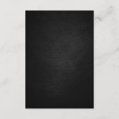 エレガントなブラックフラワーの結婚式披露宴 エンクロージャーカード (裏面)