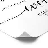 エレガントなブラックベストデイ エバー リハーサル ディナー サイン (角)