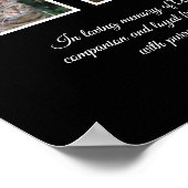 エレガントなブラックペットのポスター　9枚の写真が入ります ポスター (角)