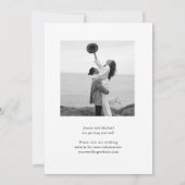 エレガントなブラックボウの写真 セーブザデート (裏面)