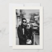 エレガントなブラックボウ タイング・ザ・ノット 結婚式の招待 招待状 (裏面)