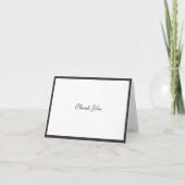 エレガントなブラックボーダー感謝カード サンキューカード (正面)