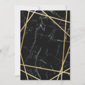 エレガントなブラックマーブル ゴールドの結婚式招待状 招待状 (裏面)