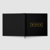 エレガントなブラック12x12 ゲストブック どんな特別な夜にも (全面)