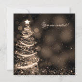 エレガントなブラック＆ゴールドのクリスマス リハーサル ディナー 招待状 (裏面)