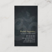 エレガントなブラック&ゴールドのヨガZENシンボル ブラシストローク 名刺 (裏面)