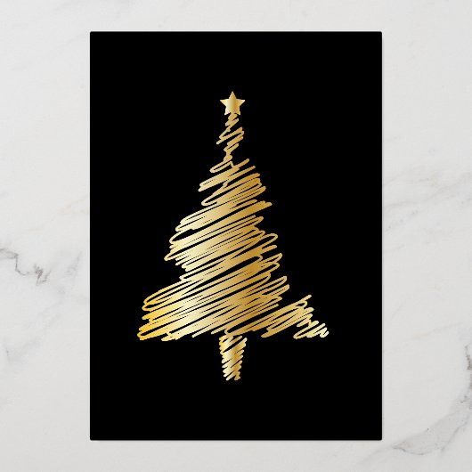 エレガントなブラック&ゴールドの新年パーティーフォイル招待状 箔招待状 (裏面)