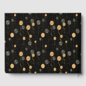 エレガントなブラック&ゴールドの風船 記念品 ゲストブック (裏面)