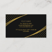 エレガントなブラック＆ゴールド 名刺 (裏面)