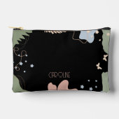 エレガントなブラック スタイリッシュ ボヘミアンテイスト 可愛い アクセサリーポーチ (正面)