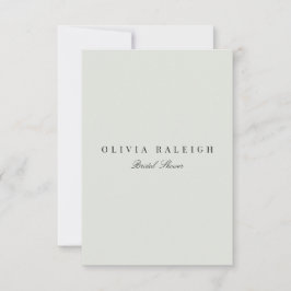 エレガントなブラック＆セージ ブライダルシャワー招待状 招待状