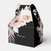 エレガントなブラック&パステル ボヘミアンスタイルのブライズシャワー フェイバーボックス (裏面サイド)