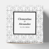 エレガントなブラック＆ホワイトのアートデコスタイル フェイバーボックス (上部)