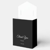 エレガントなブラック＆ホワイトのギフトボックス フェイバーボックス (オープン)