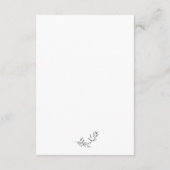 エレガントなブラック＆ホワイトのクレストウェディング エンクロージャーカード (裏面)