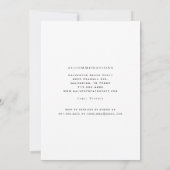 エレガントなブラック＆ホワイトのシャンパン・トースト・エンゲージメント 招待状 (裏面)